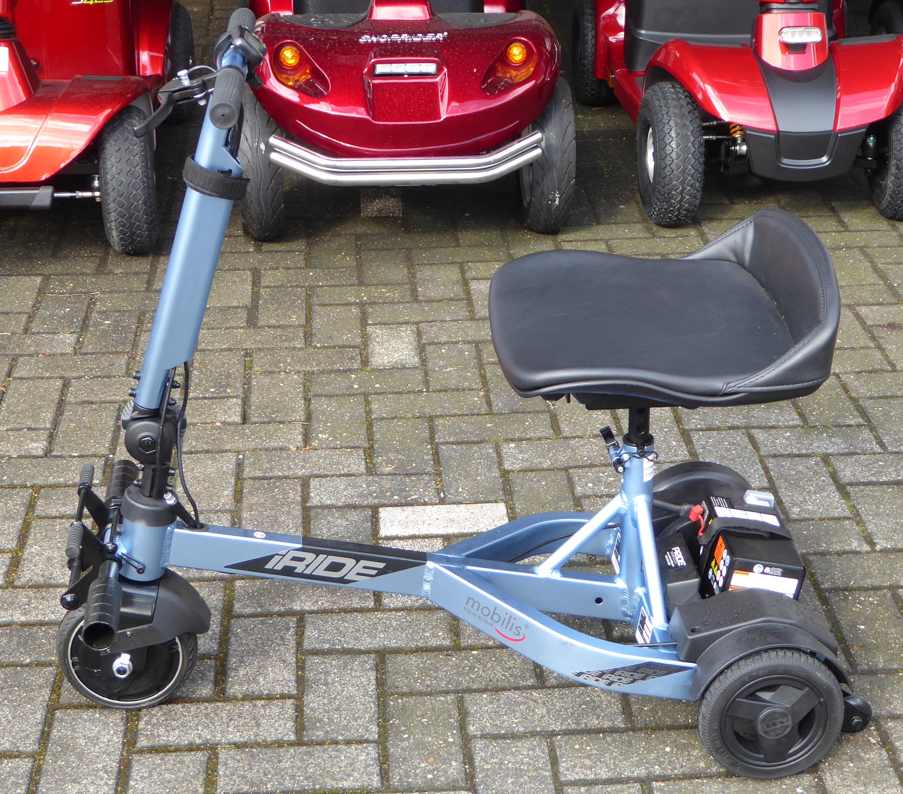 MOBILIS 3-Rad-Elektro-Scooter 6 km/h iRide | Homann Stahlblau schenken-kochen-wohnen