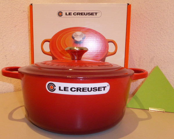 Le Creuset Bräter, Signature 26 cm rund Kirschrot